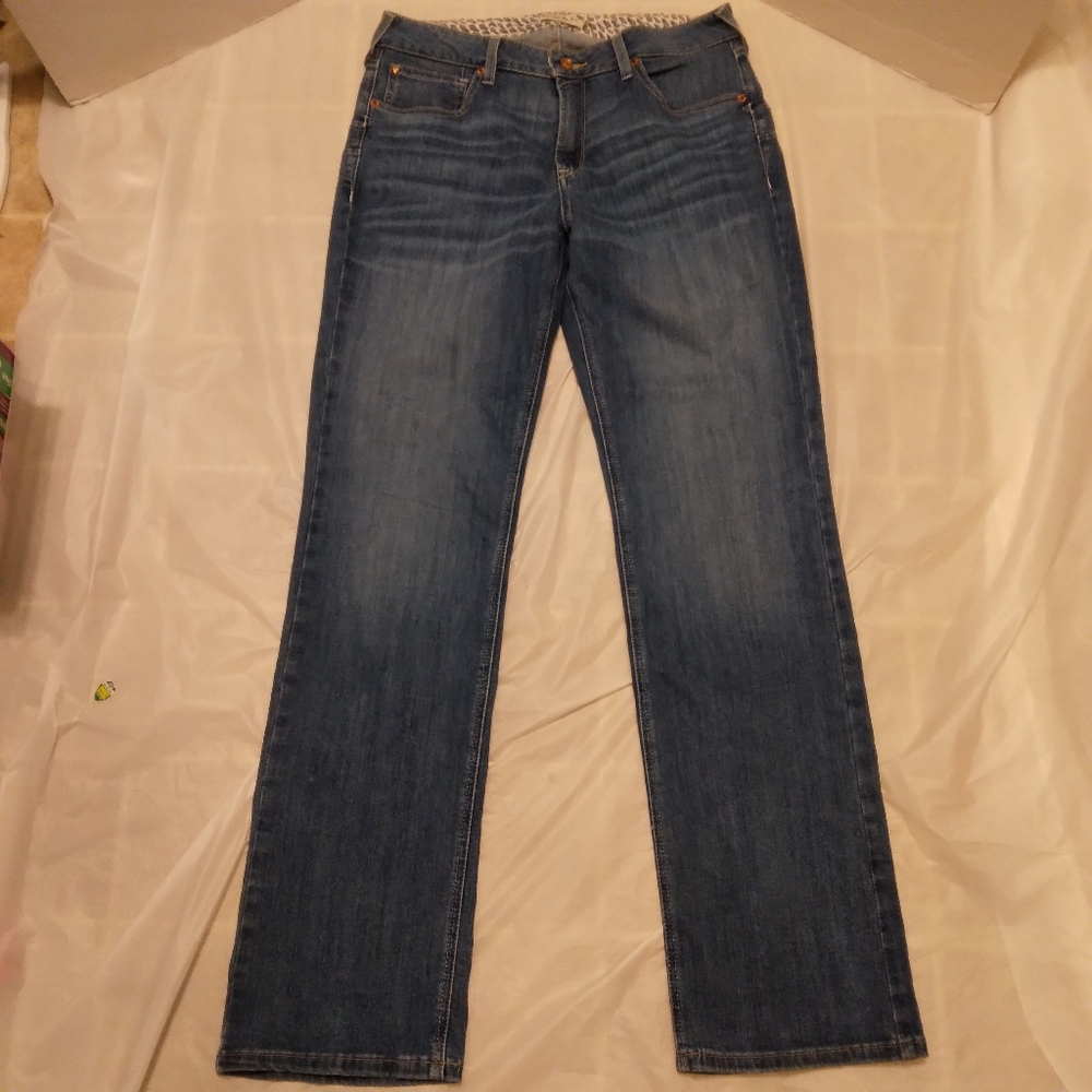 Ariat Teal Demin Eloise High Rise Straight 32 long